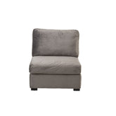 Sofa Lounge Middle Velvet Grey
